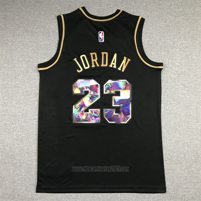 Camiseta Golden Edition Chicago Bulls Michael Jordan #23 2021-22 Negro